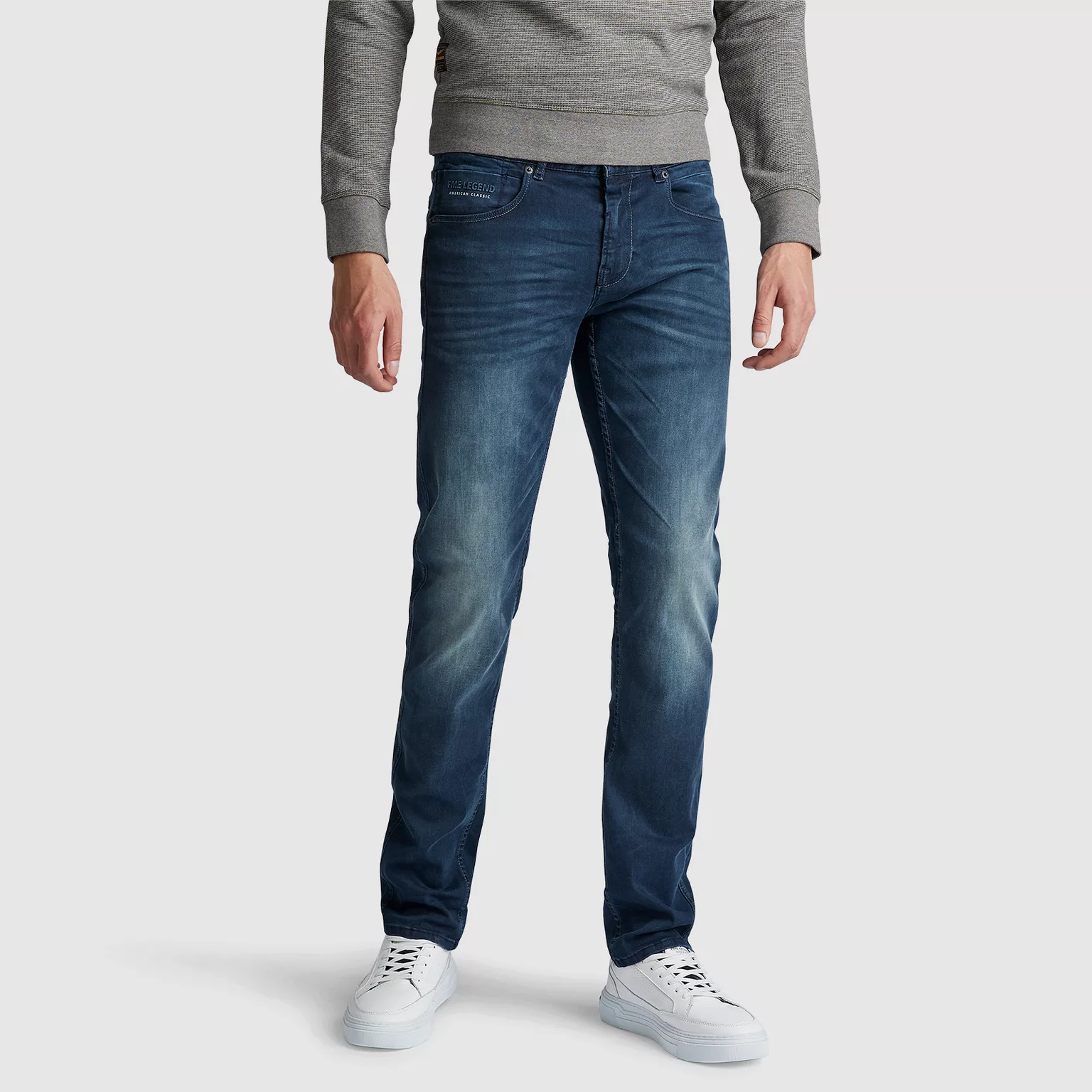 PME Legend Herren Jeans NIGHTFLIGHT - Regular Fit - Blau - Lightning Magic günstig online kaufen