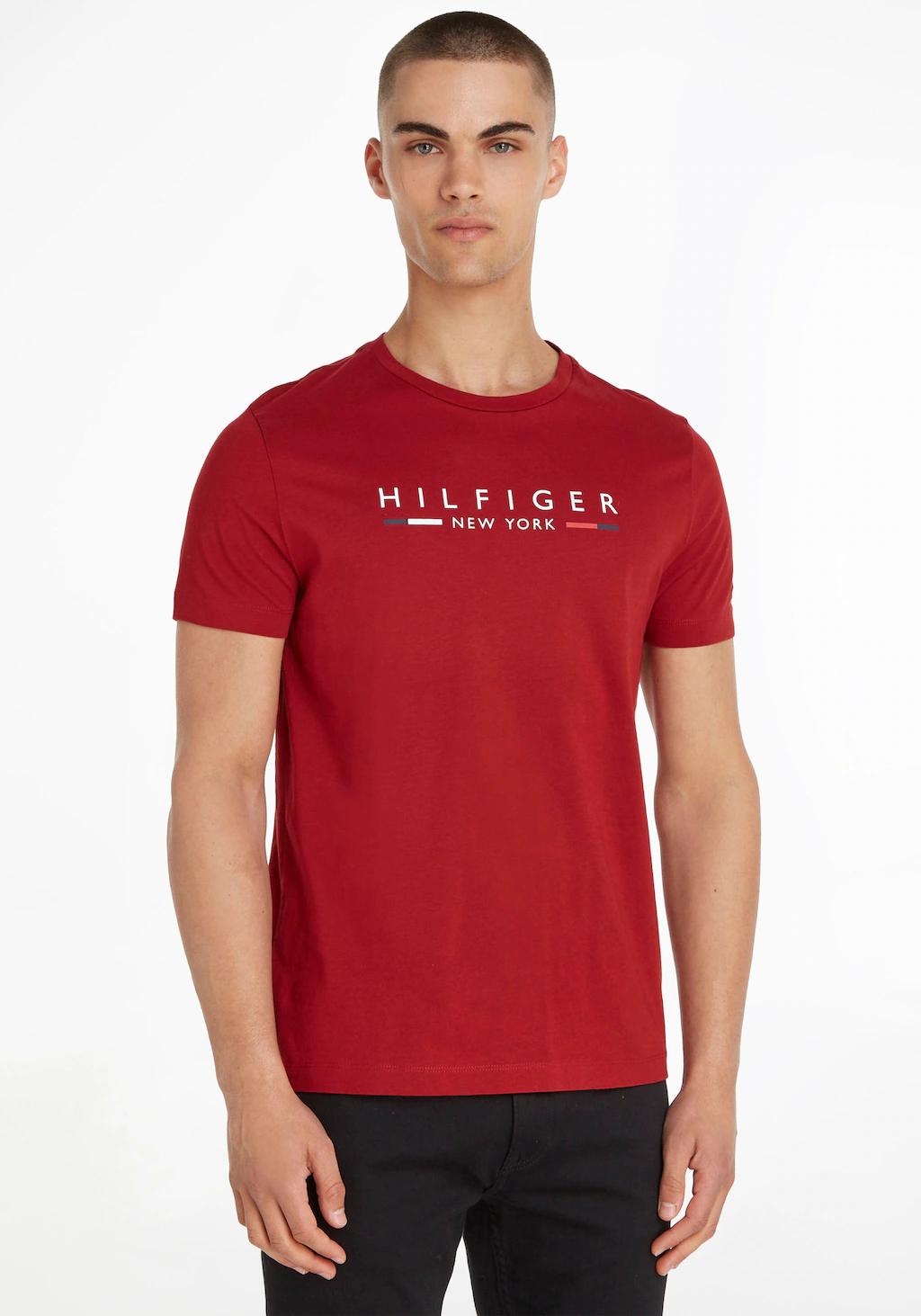 Tommy Hilfiger T-Shirt "HILFIGER NEW YORK TEE", mit Logoschriftzug auf der günstig online kaufen