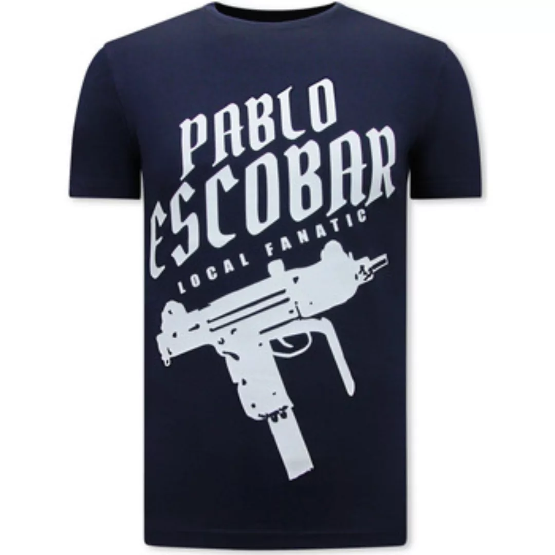 Local Fanatic  T-Shirt Pablo Escobar Uzi Print Navy günstig online kaufen