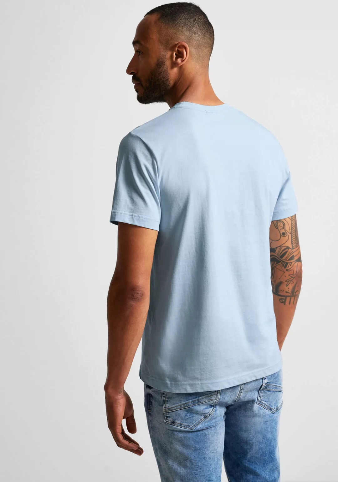 STREET ONE MEN T-Shirt im Basic Style günstig online kaufen