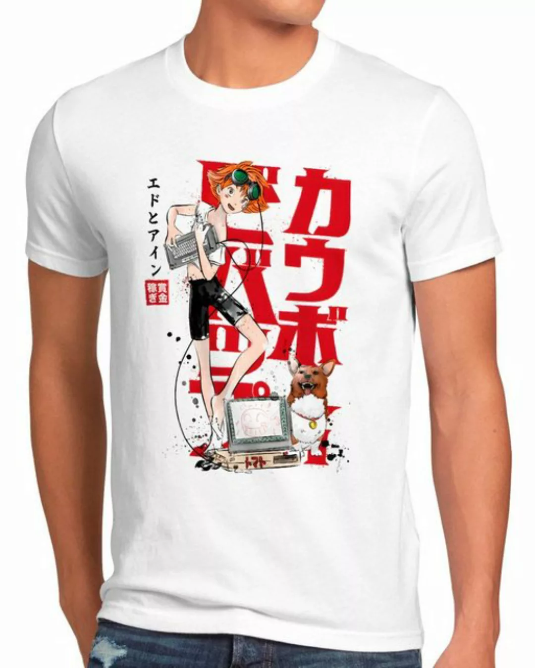 style3 T-Shirt Edward and Ein anime manga swordfish cowboy bebop günstig online kaufen