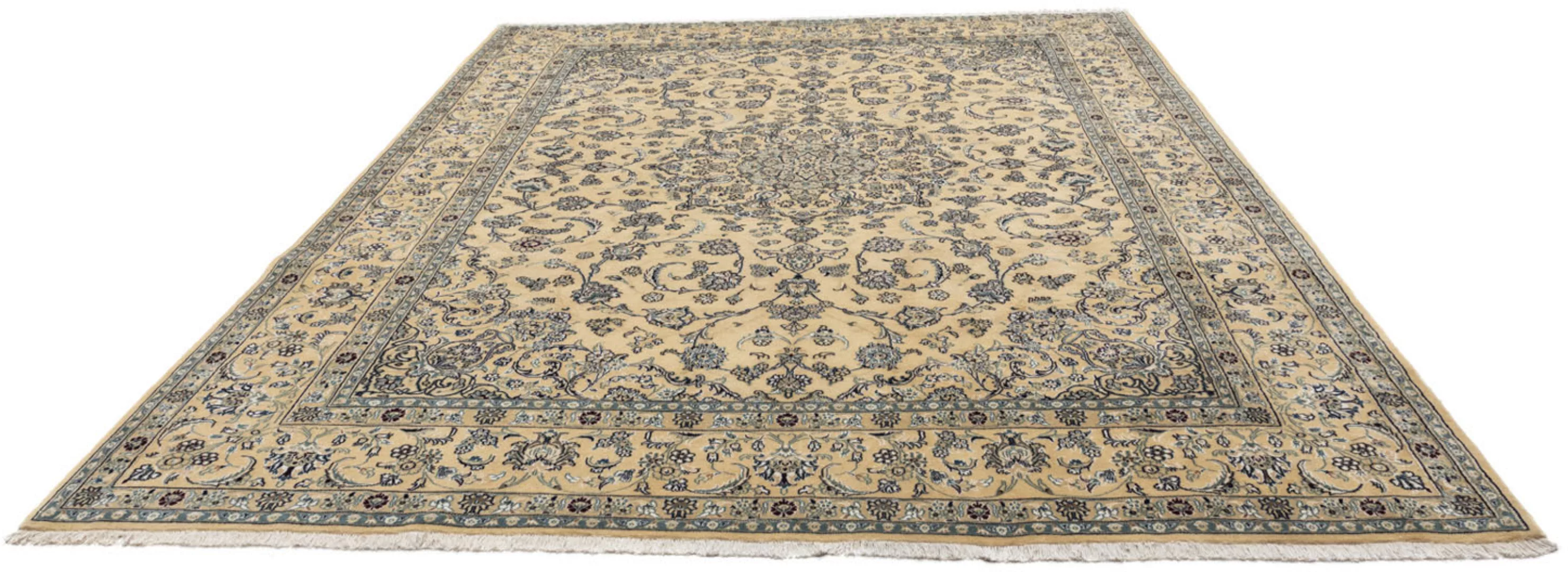 morgenland Wollteppich »Nain 9la Medaillon Beige 342 x 252 cm«, rechteckig, günstig online kaufen