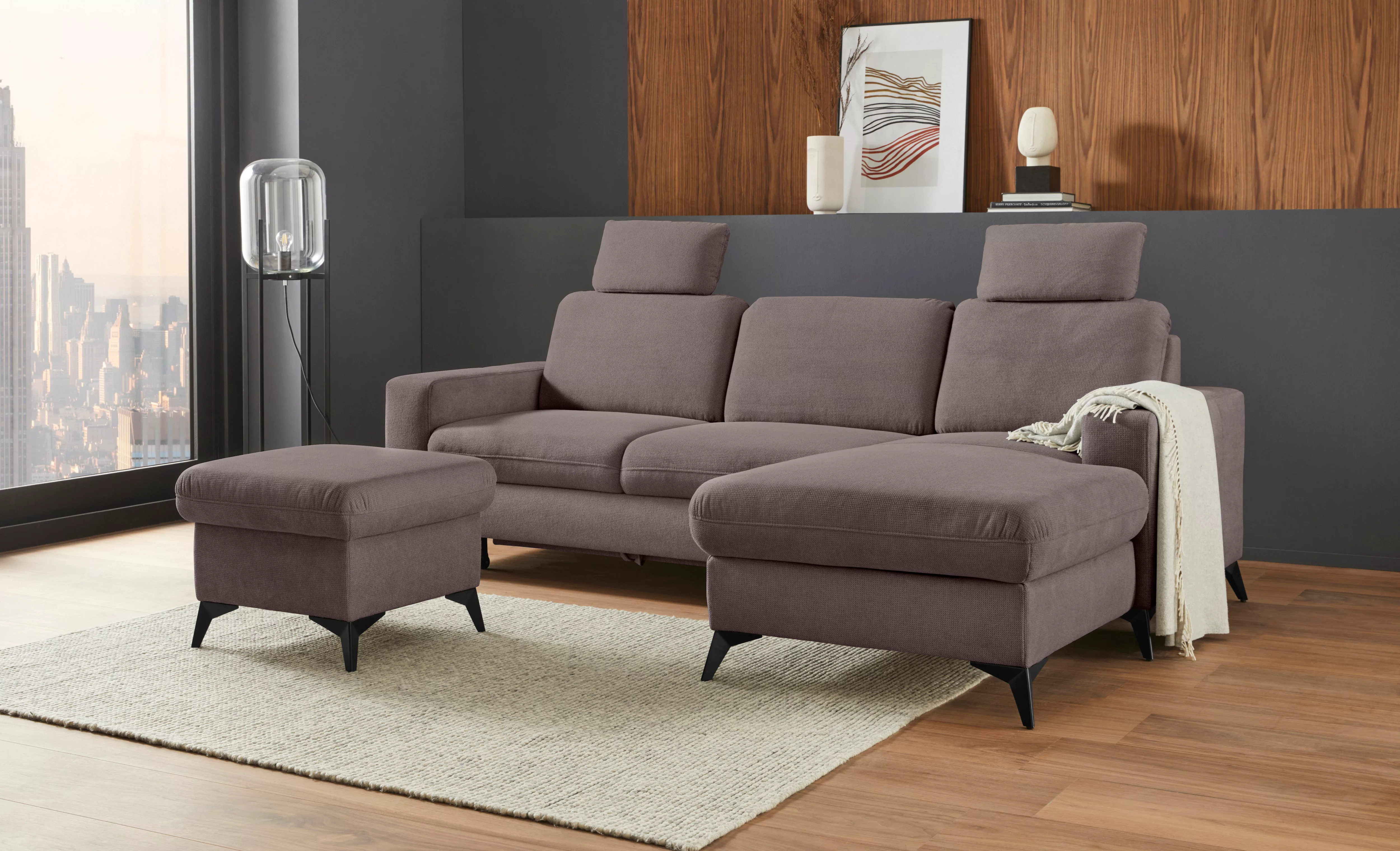 Places of Style Ecksofa Lolland L-Form, Wahlweise mit Bettfunktion und Bett günstig online kaufen