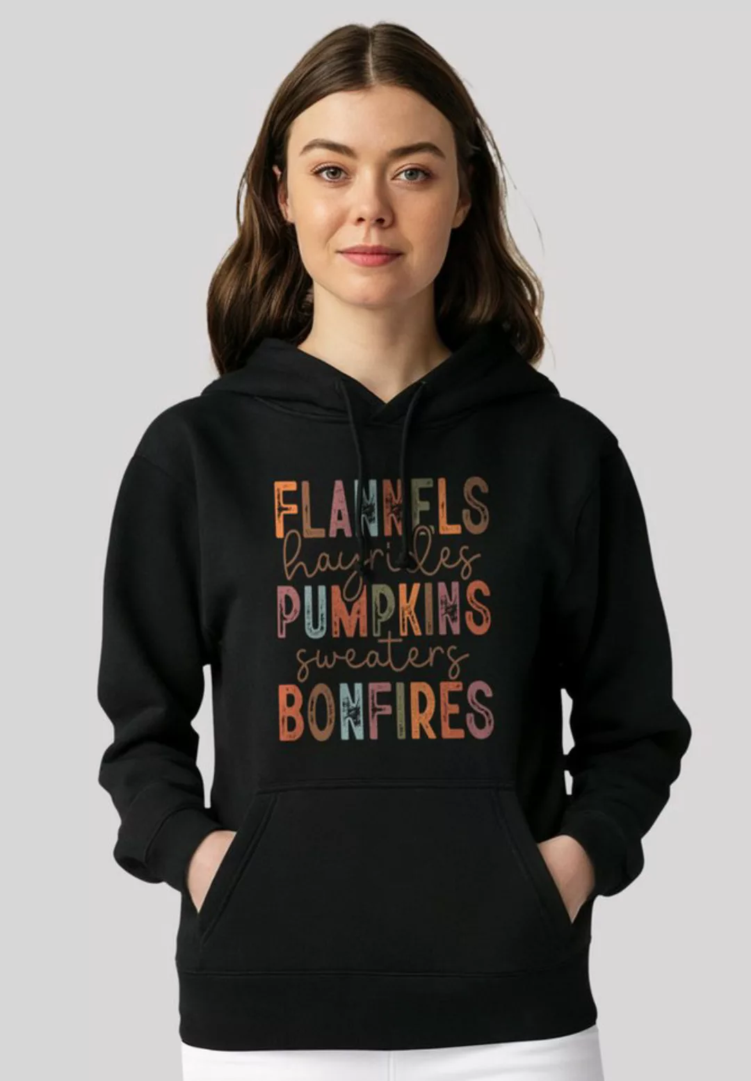 F4NT4STIC Kapuzenpullover flannels pumpkins bonfires Premium Qualität günstig online kaufen