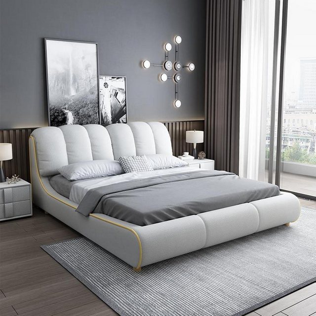 JVmoebel Bett Design Holz Modern Bett 180x200 Ehe Luxus Hotel Betten Doppel günstig online kaufen