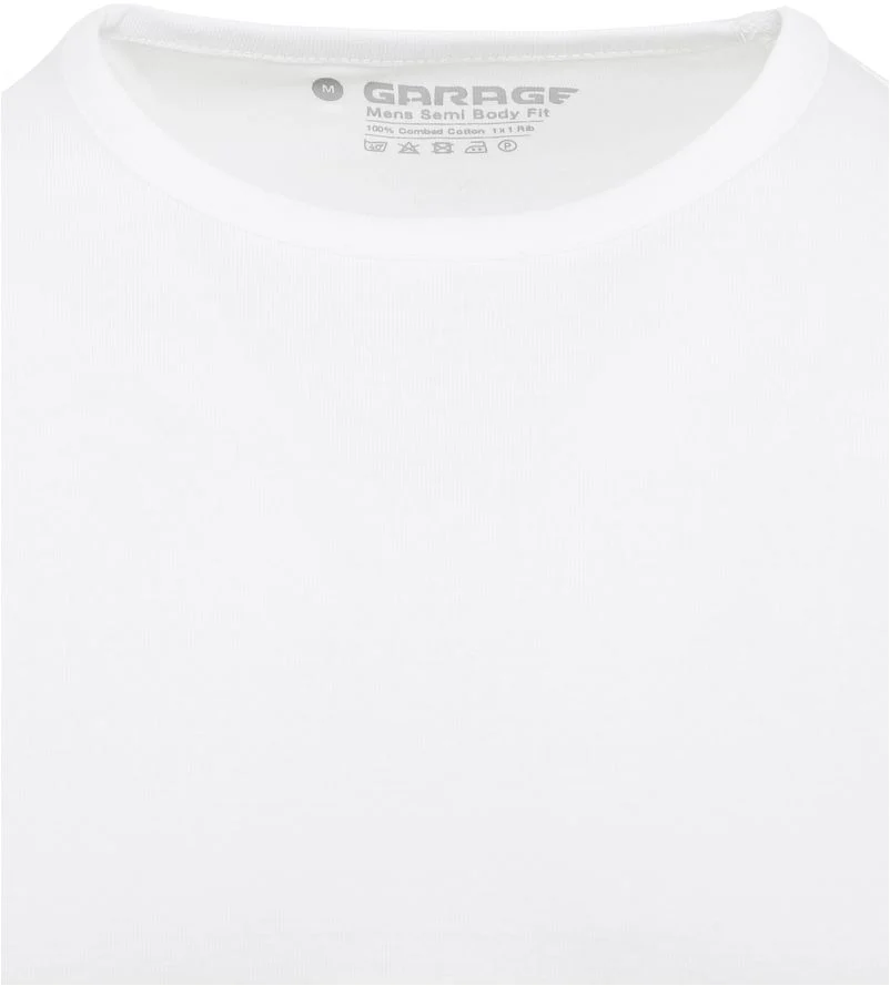 Garage Stretch Basic T-Shirt Weiss Rundhals - Größe XL günstig online kaufen