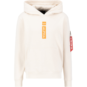 Alpha Industries  Sweatshirt Alpha Puff Print Hoodie - jet stream white günstig online kaufen