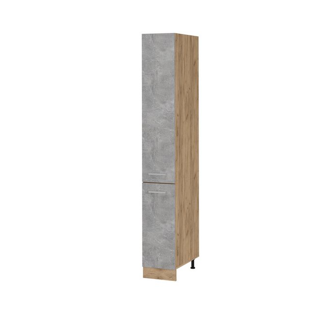 Vicco Hochschrank R-Line, Beton/Goldkraft Eiche, 30 cm günstig online kaufen