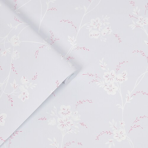 LAURA ASHLEY Vliestapete »Eva Floral Sugared Grey«, 10mx52cm günstig online kaufen