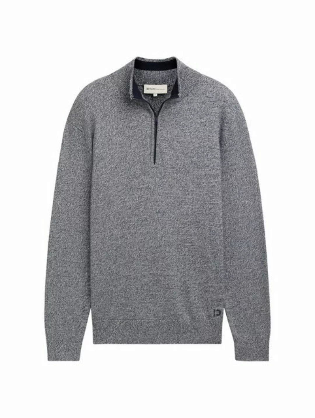 TOM TAILOR Denim Strickpullover Basic Strick Troyer günstig online kaufen