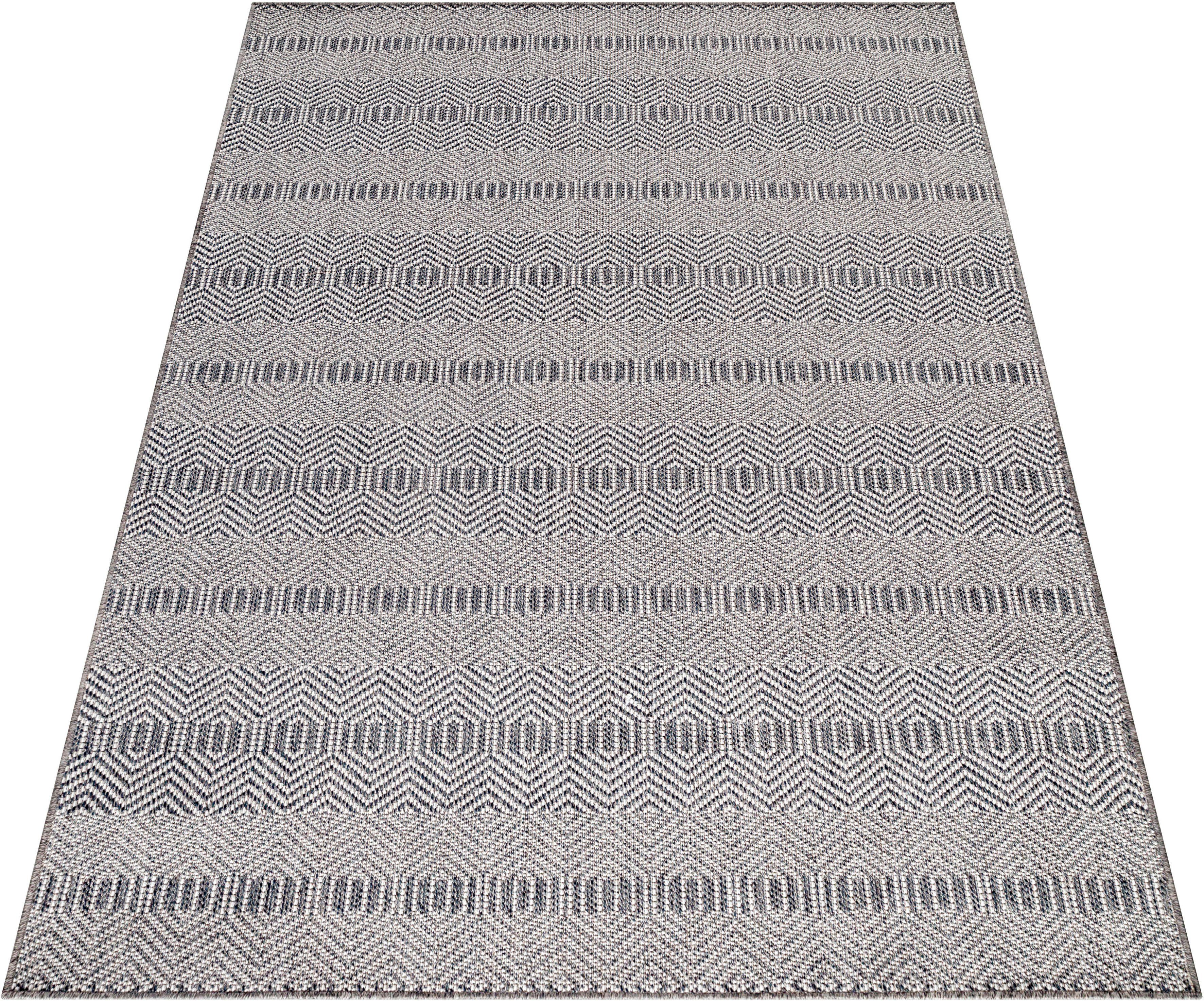 Ayyildiz In- und Outdoor-Teppich Aruba 4903 Grau 80 cm x 150 cm günstig online kaufen
