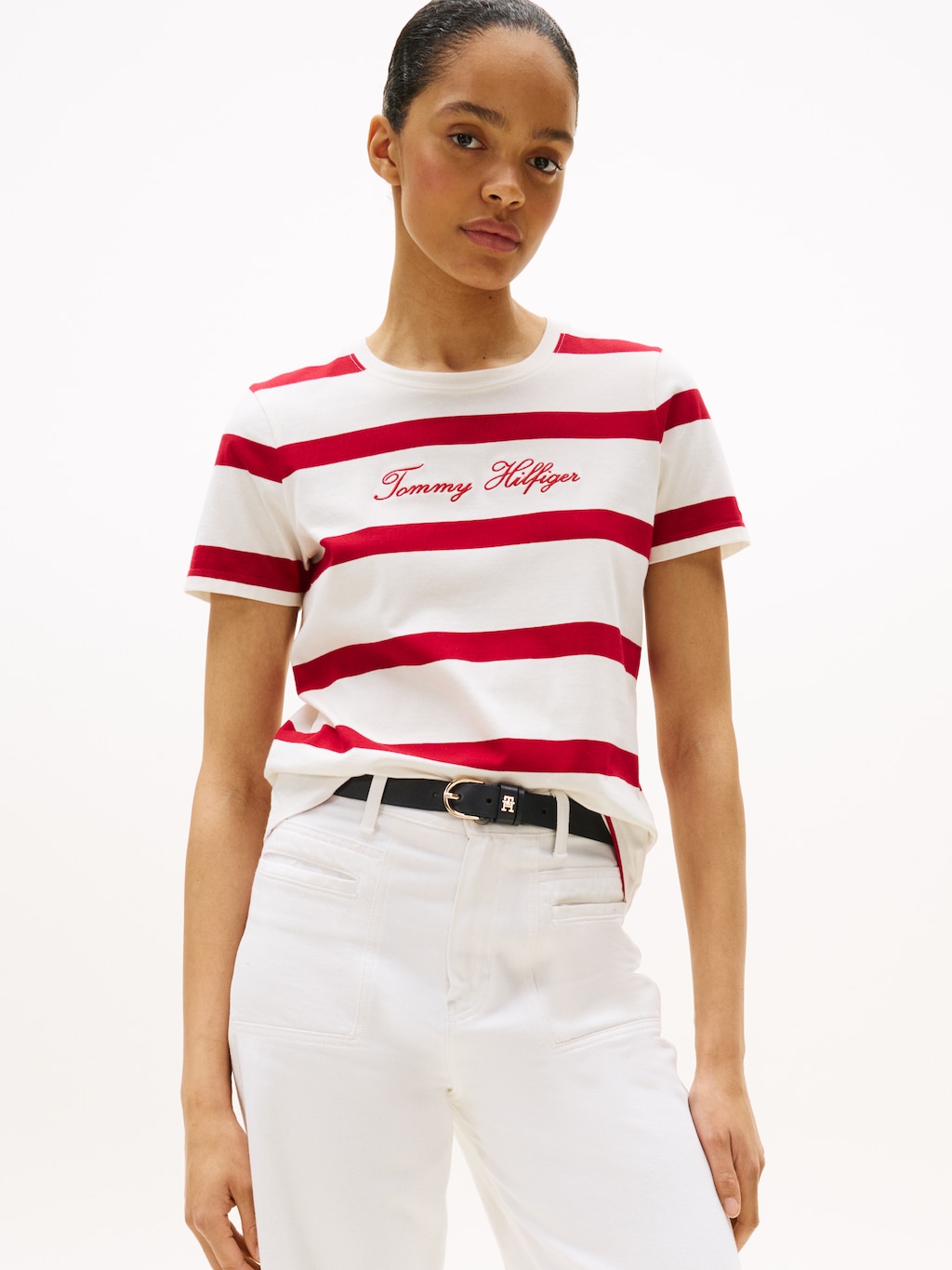 Tommy Hilfiger Kurzarmshirt "SCRIPT REG C-NK SS T-SHIRT", mit Tommy Hilfige günstig online kaufen
