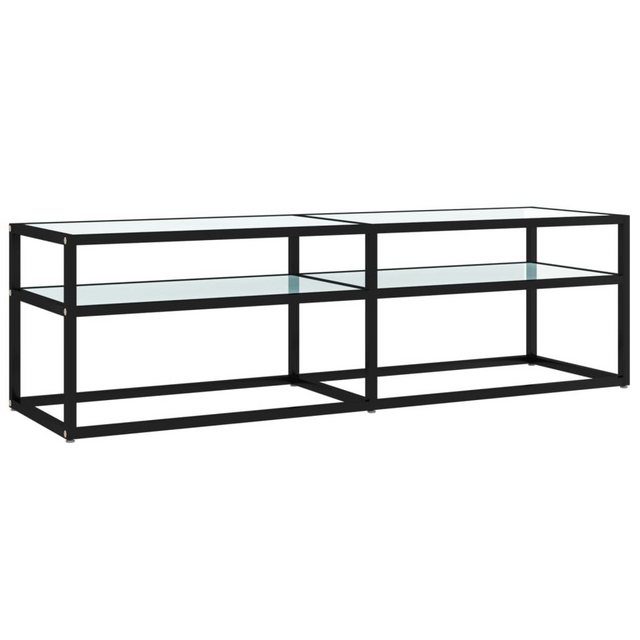 furnicato TV-Schrank Weiß Marmor-Optik 140x40x40,5 cm Hartglas günstig online kaufen