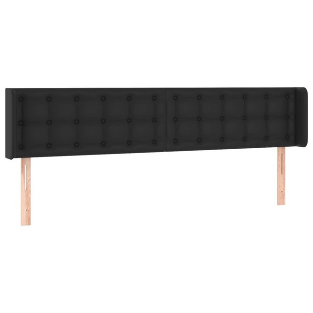 vidaXL Bett, Kopfteil mit Ohren Schwarz 183x16x78/88 cm Kunstleder günstig online kaufen