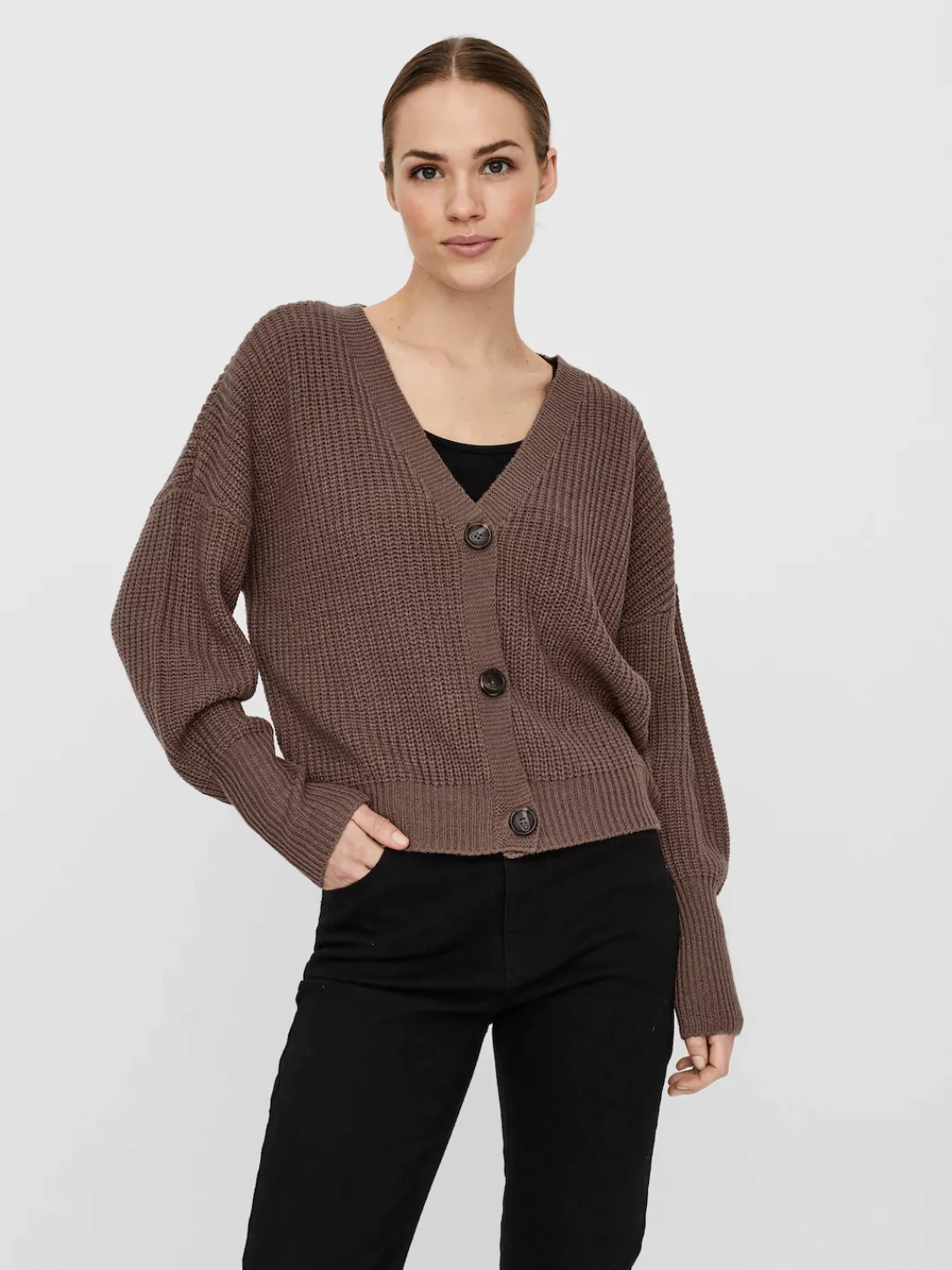 Vero Moda Strickjacke VMLEA LS V-NECK CUFF CARDIGAN günstig online kaufen