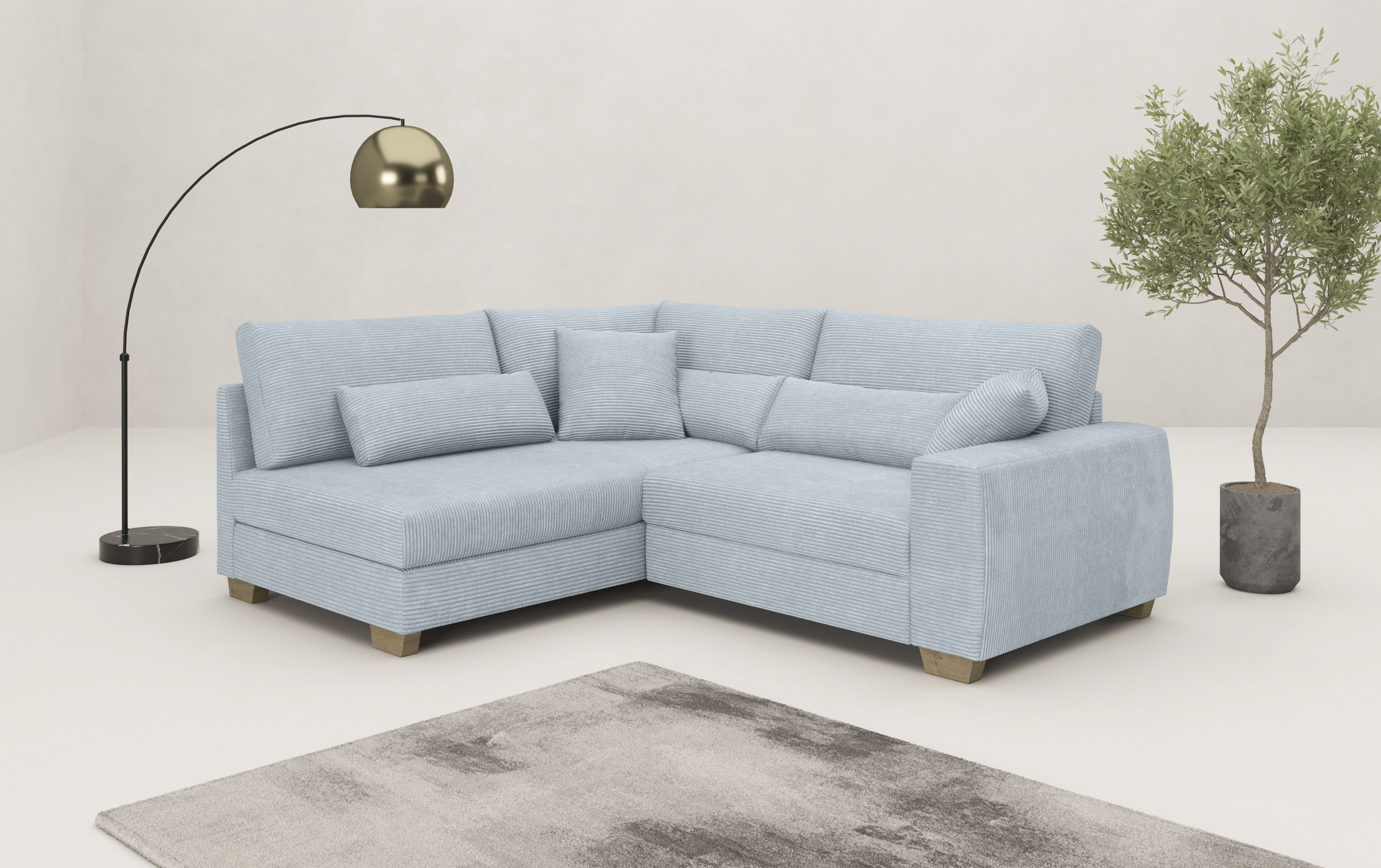 Mr. Couch Ecksofa "Helena L-Form, bis 140 kg belastbar", mit Taschenfederke günstig online kaufen