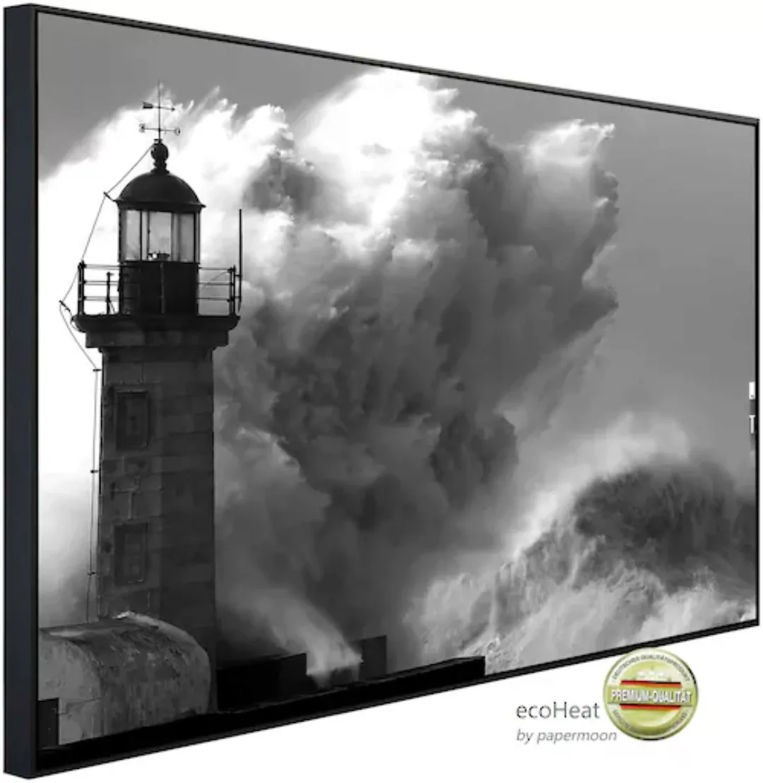 Papermoon Infrarotheizung »Leuchtturm Schwarz & Weiß«, sehr angenehme Strah günstig online kaufen