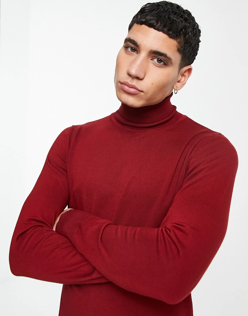 Bolongaro Trevor – Rollkragenpullover in Rot günstig online kaufen