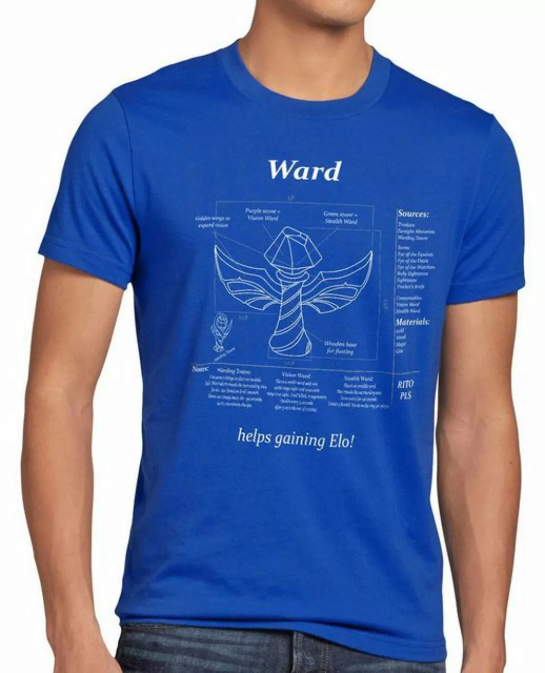 style3 Print-Shirt Herren T-Shirt Blaupause Ward legends lol league dota ga günstig online kaufen