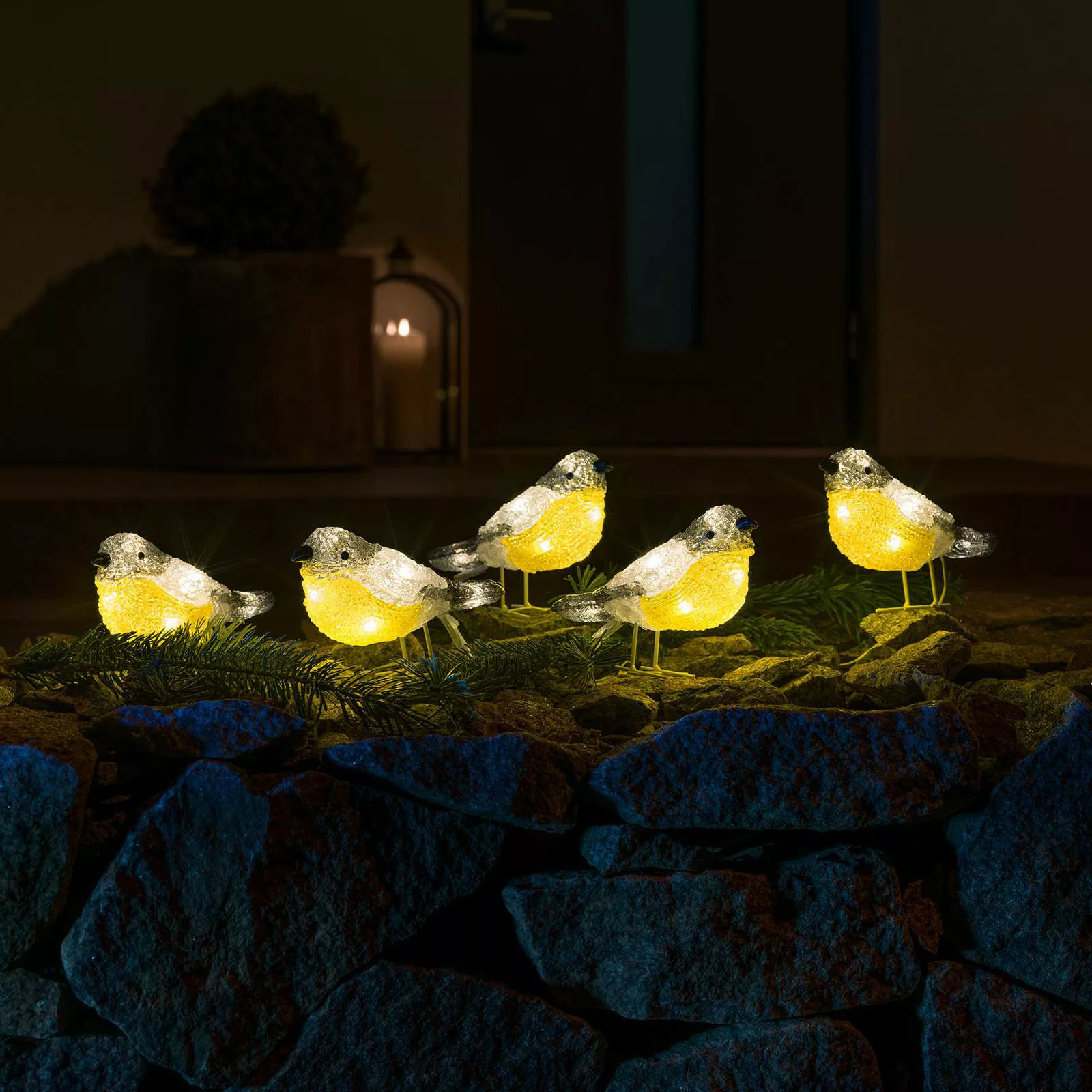 LED-Leuchtfiguren Vögel für außen, 5er-Set günstig online kaufen