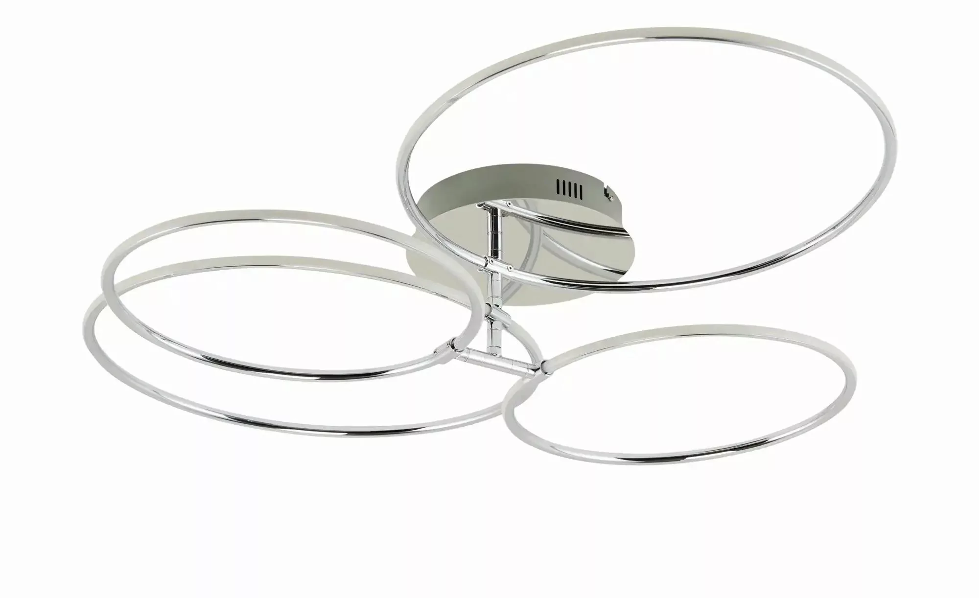 KHG LED-Deckenleuchte  4-flammig  chrom `Ringe´   ¦ silber ¦ Maße (cm): B: günstig online kaufen