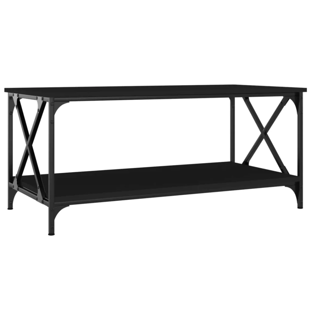 Vidaxl Couchtisch Schwarz 100x50x45 Cm Holzwerkstoff Und Eisen günstig online kaufen