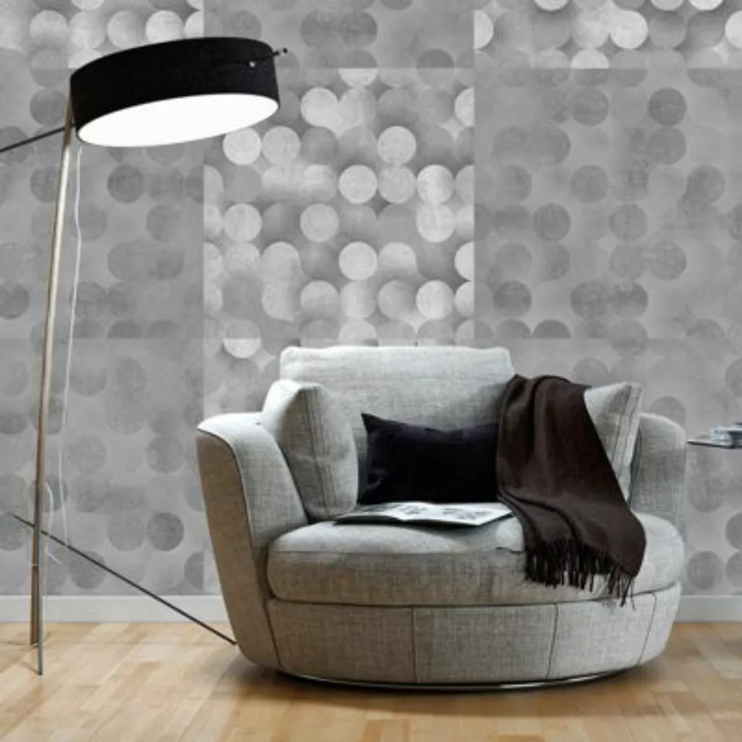 artgeist Fototapete Light Grey Rain grau Gr. 50 x 1000 günstig online kaufen