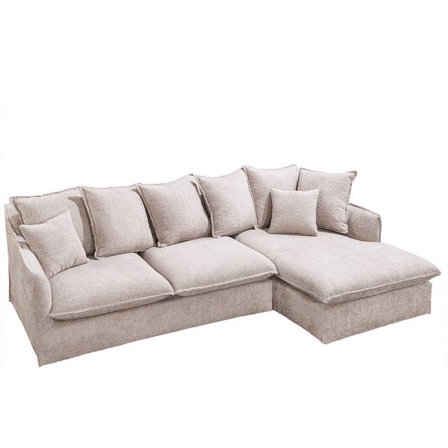 riess-ambiente Ecksofa HEAVEN 255cm champagner beige, Einzelartikel 1 Teile günstig online kaufen