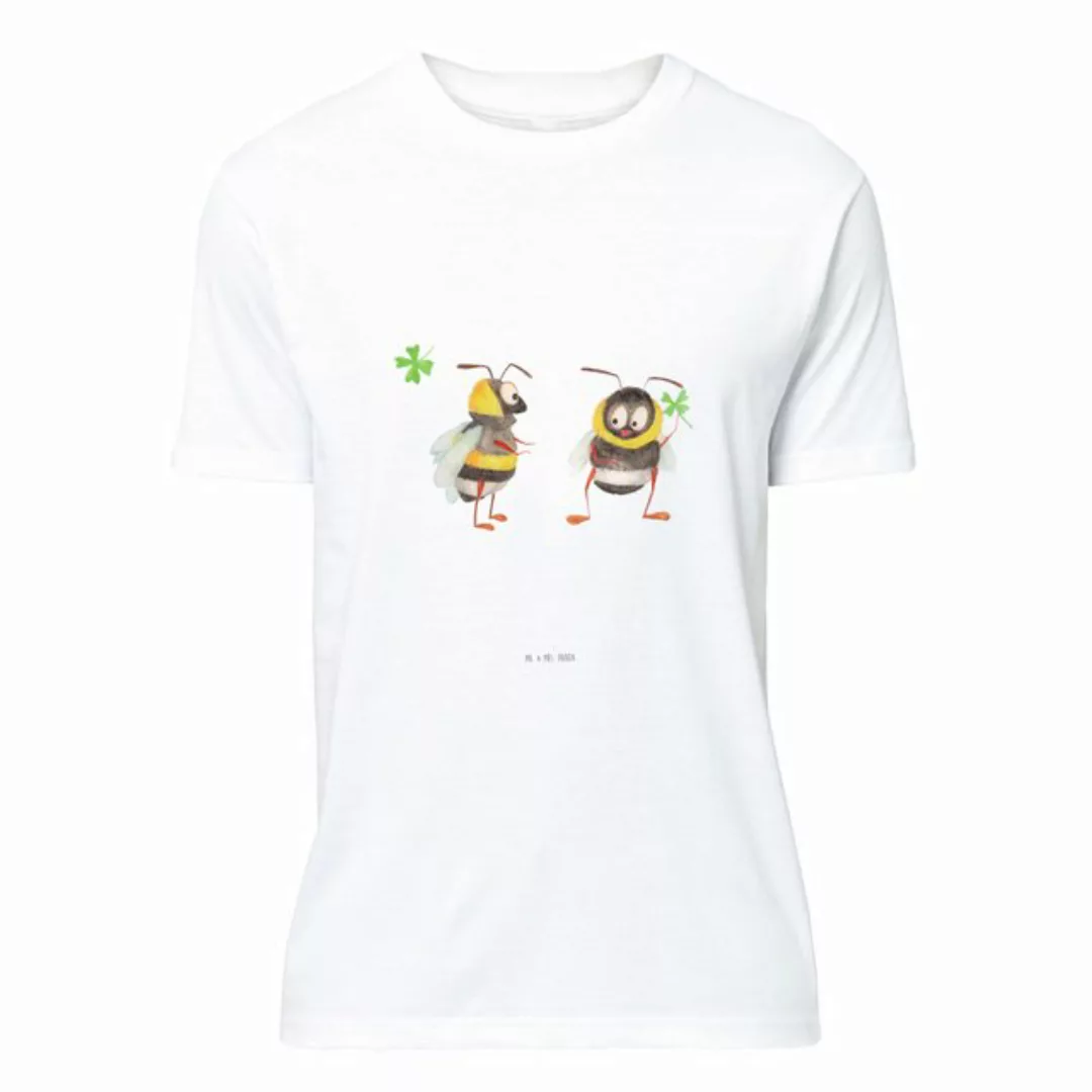 Mr. & Mrs. Panda T-Shirt Hummeln mit Kleeblatt - Weiß - Geschenk, T-Shirt, günstig online kaufen