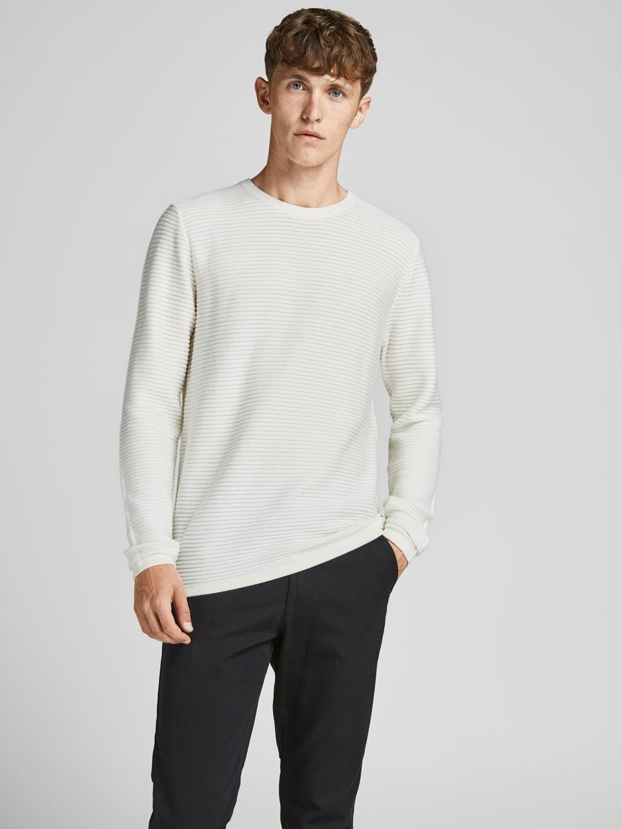 Jack & Jones Wind Rundhalsausschnitt Sweater XL Navy Blazer / Detail Twiste günstig online kaufen