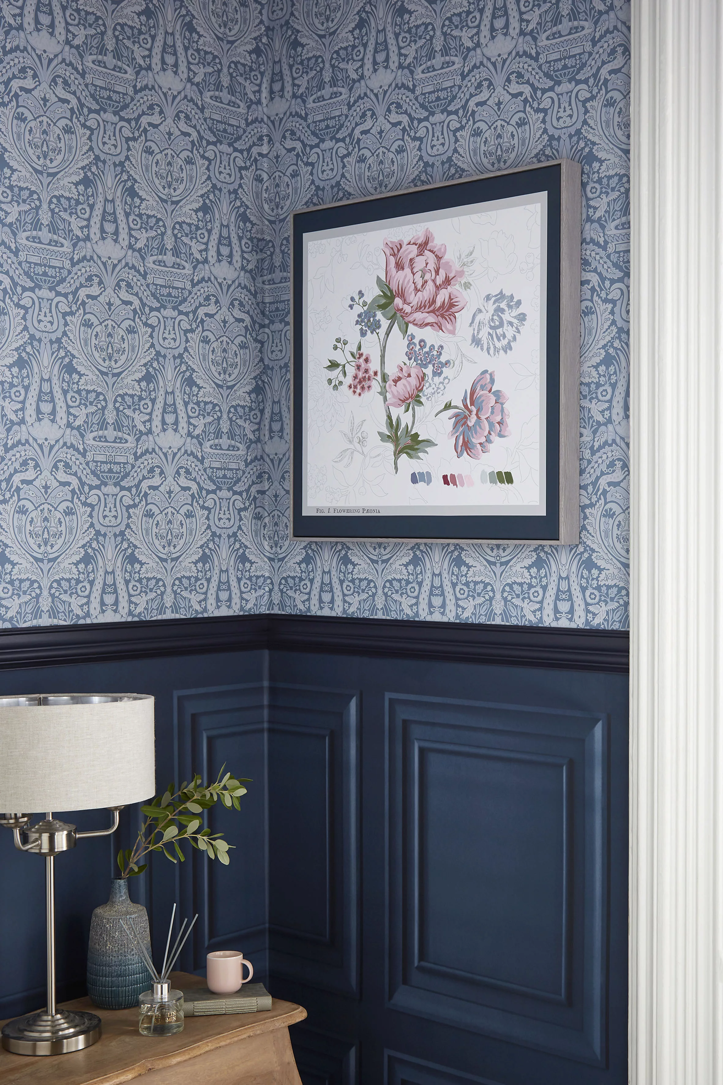 LAURA ASHLEY Bild mit Rahmen »Floral«, (1 St.), Bilder 60x60cm günstig online kaufen