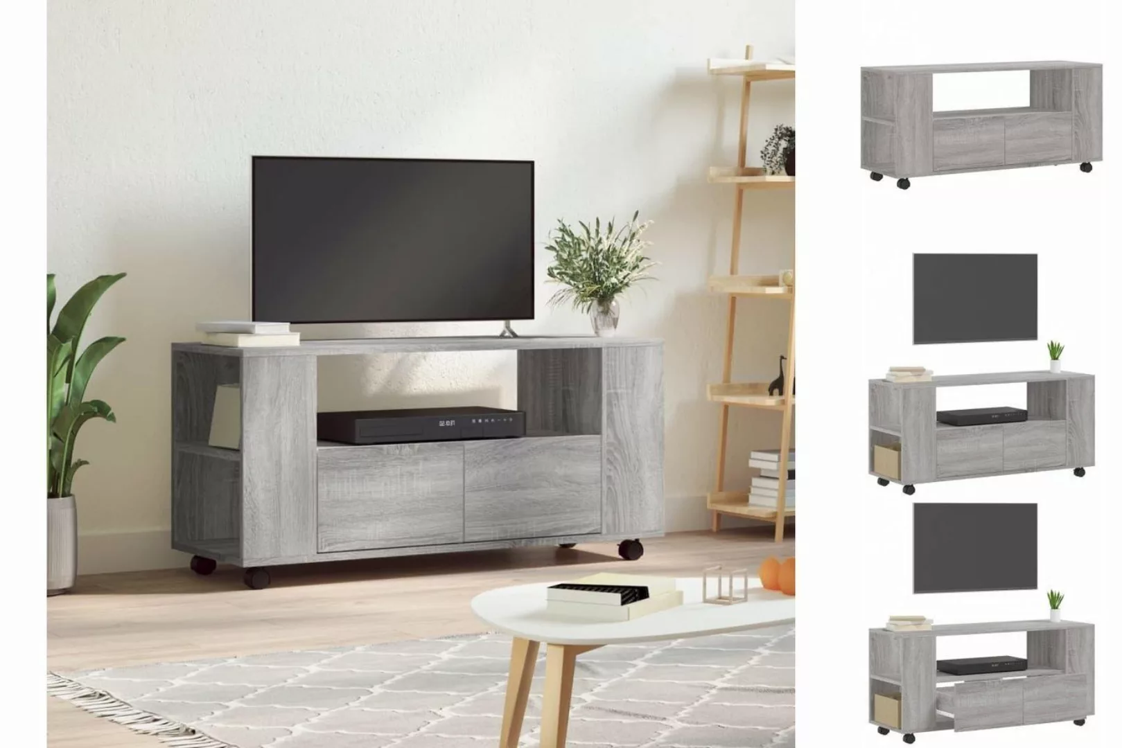 vidaXL TV-Schrank TV-Schrank Grau Sonoma 102x34,5x43 cm Spanplatte TV-Lowbo günstig online kaufen