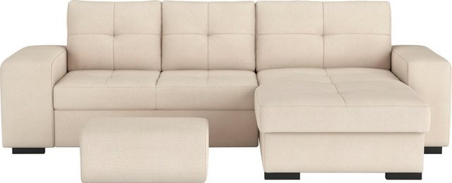 COTTA Ecksofa "Mattina L-Form", inkl. Hocker, wahlweise mit Bettfunktion un günstig online kaufen