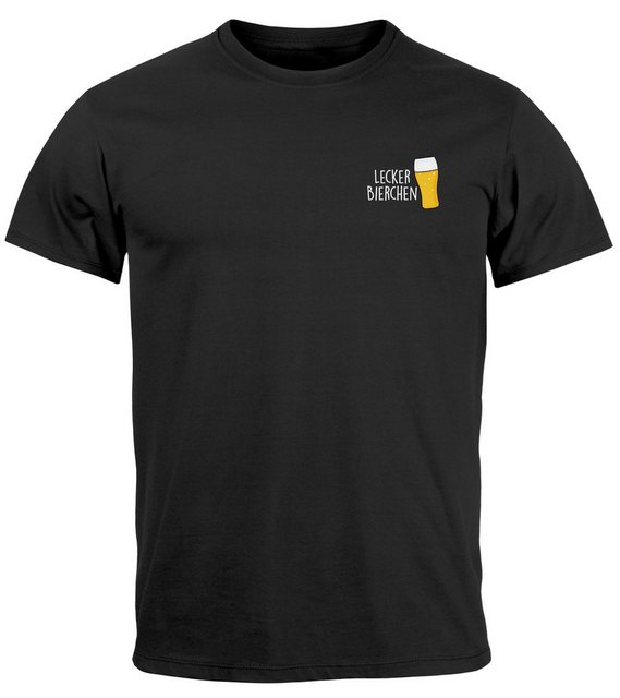 MoonWorks Print-Shirt Herren T-Shirt Lecker Bierchen Logo Meme Biershirt Al günstig online kaufen