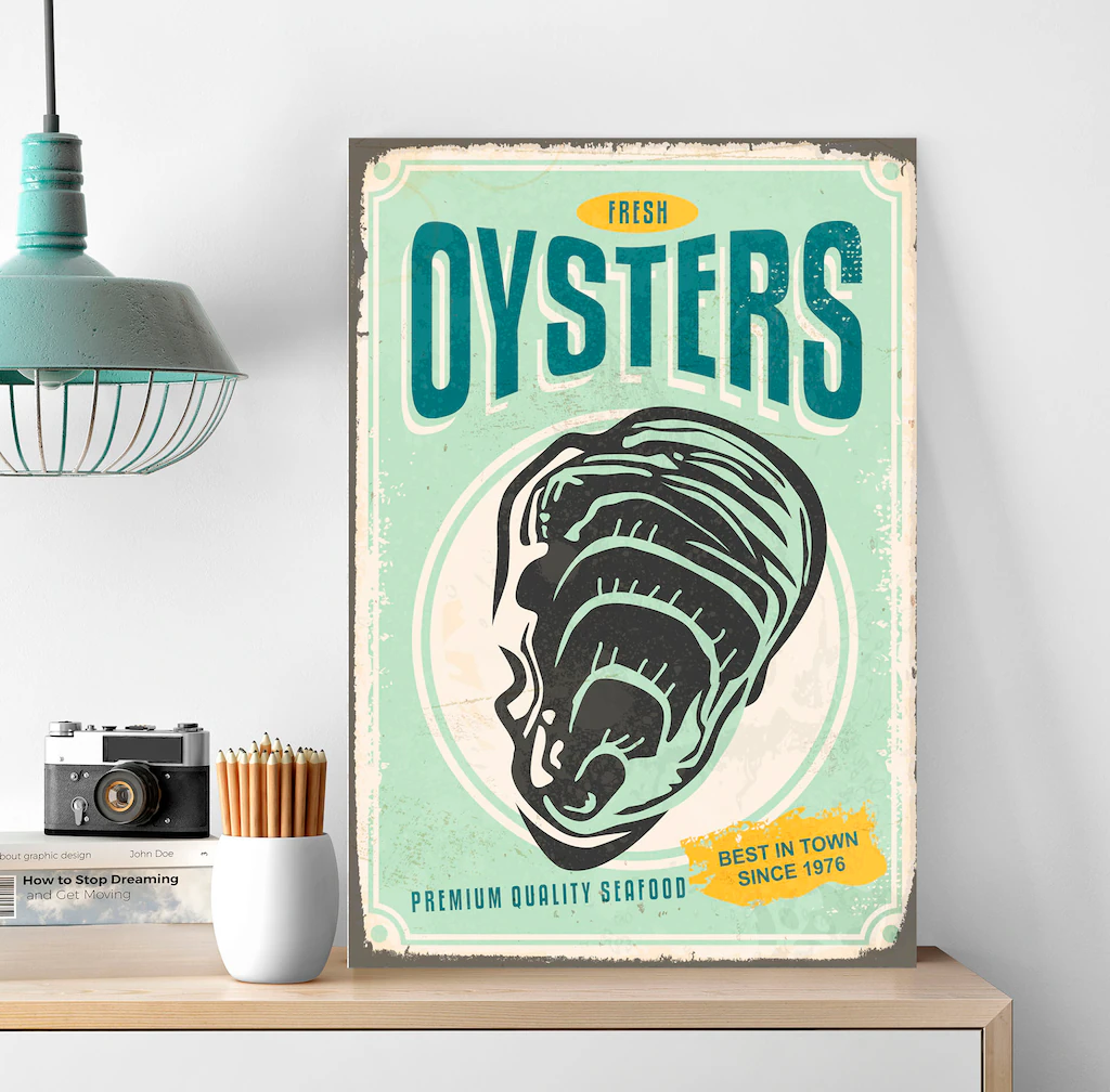 queence Metallbild »Oysters«, (1 St.), Stahlschilder günstig online kaufen