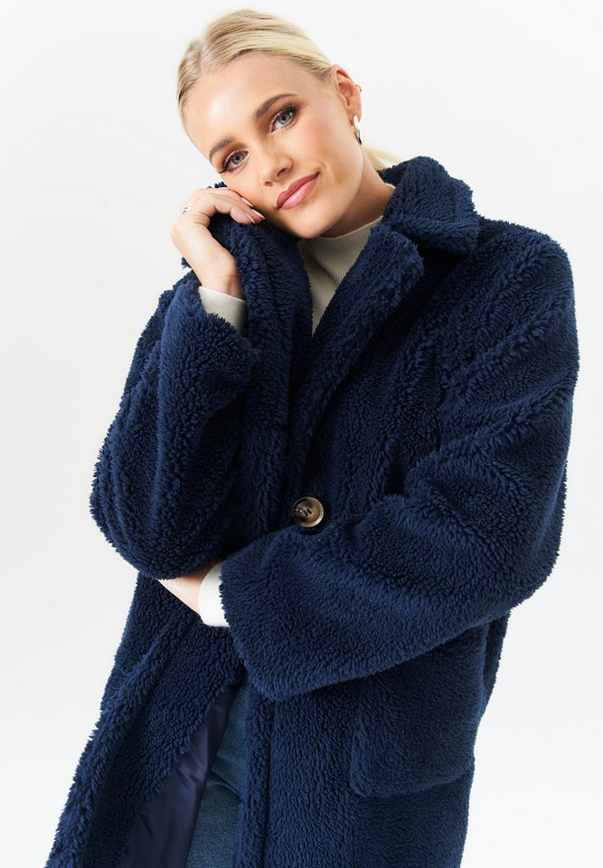 GINI LONDON Langmantel Gini Faux Fur Longline Teddy Gini Kunstpelz Longline günstig online kaufen