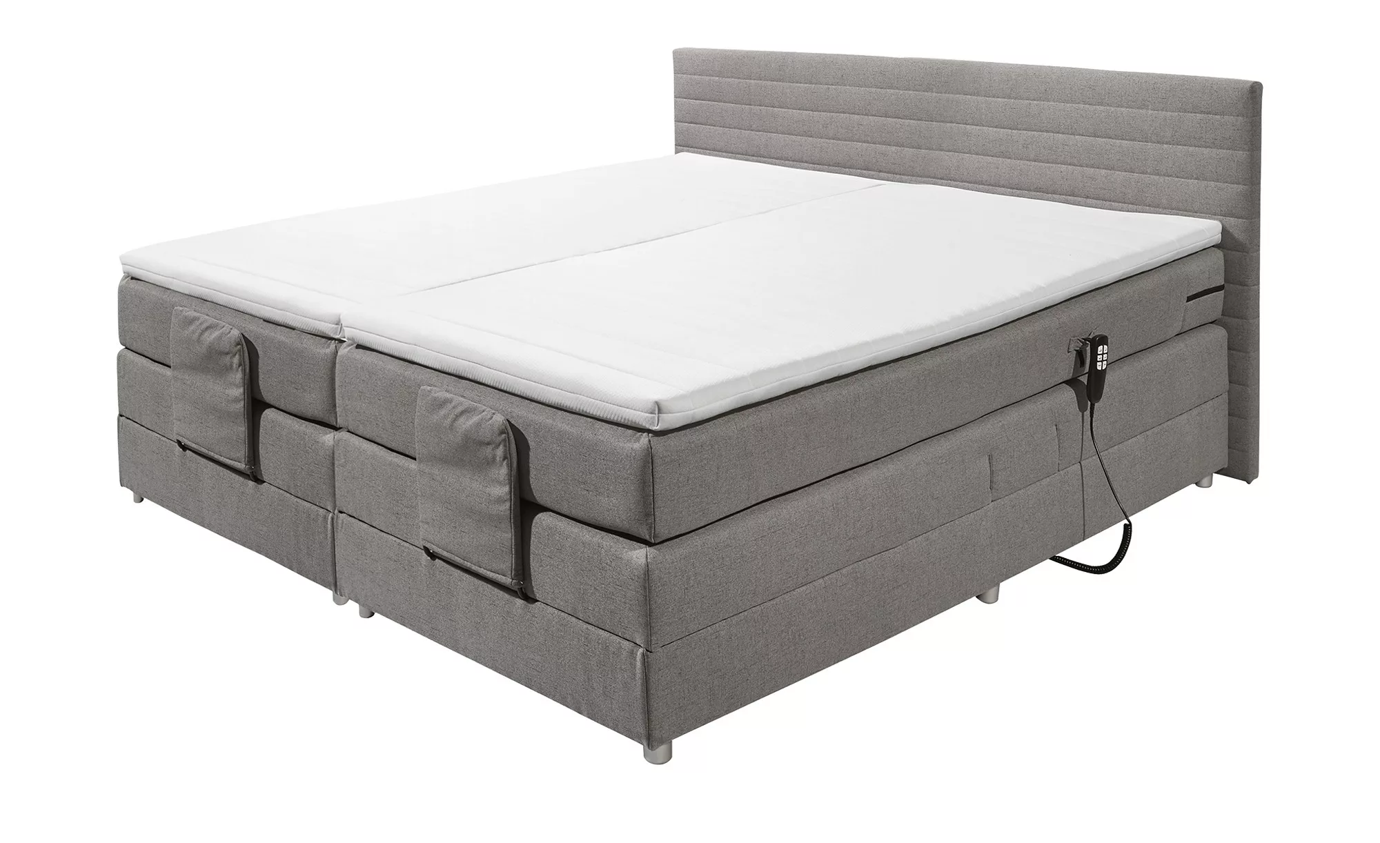 Boxspring-Motorbett  Carmen - grau - 202 cm - 93 cm - 209 cm - Sconto günstig online kaufen