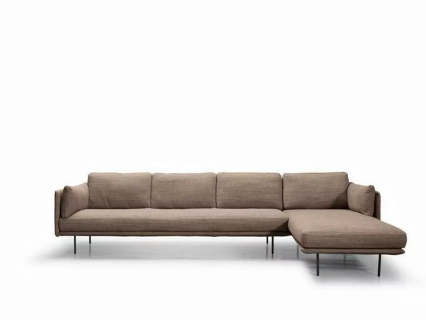 JVmoebel Ecksofa Braun Ecksofa L-Form Sofa Couch Design Polster Modern Text günstig online kaufen