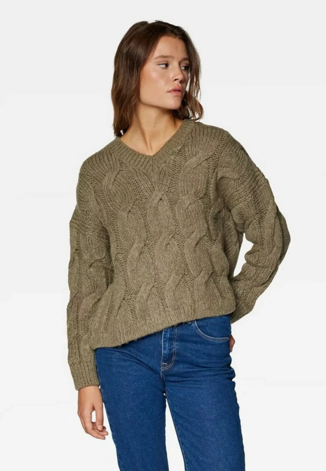 Mavi Strickpullover Strick Struktur Pullover Langarm Basic V NECK SWEATER 6 günstig online kaufen