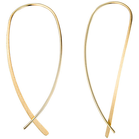 SIGO Durchzieh-Ohrhänger 925 Silber gold vergoldet mattiert Ohrringe zum Du günstig online kaufen