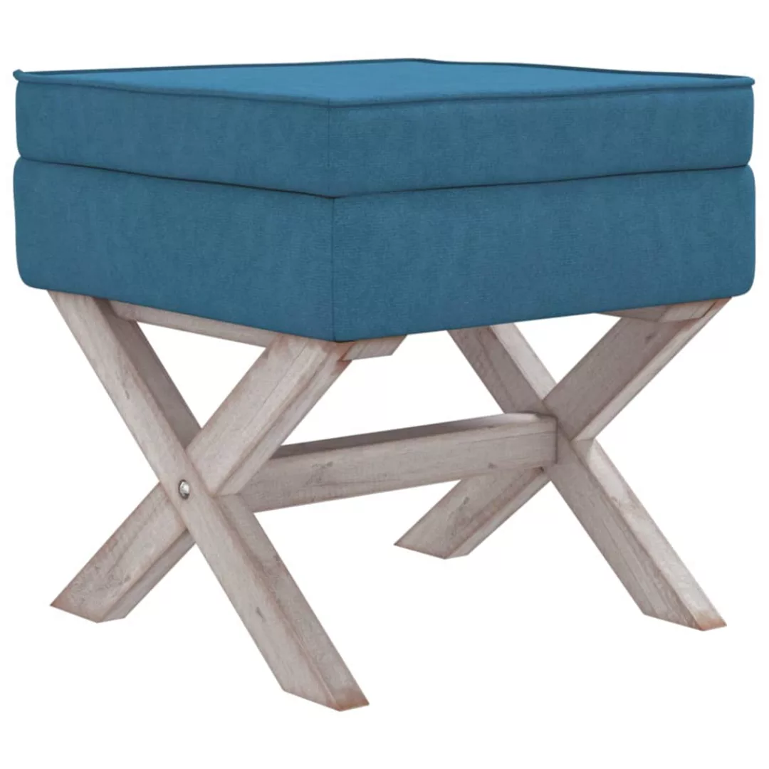 Vidaxl Hocker Mit Stauraum Blau 45x45x49 Cm Samt günstig online kaufen