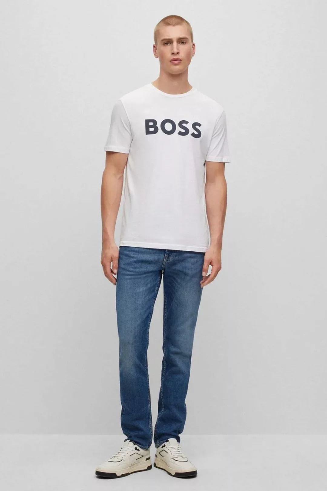 BOSS ORANGE T-Shirt Thinking 1 mit großem BOSS Druck auf der Brust günstig online kaufen