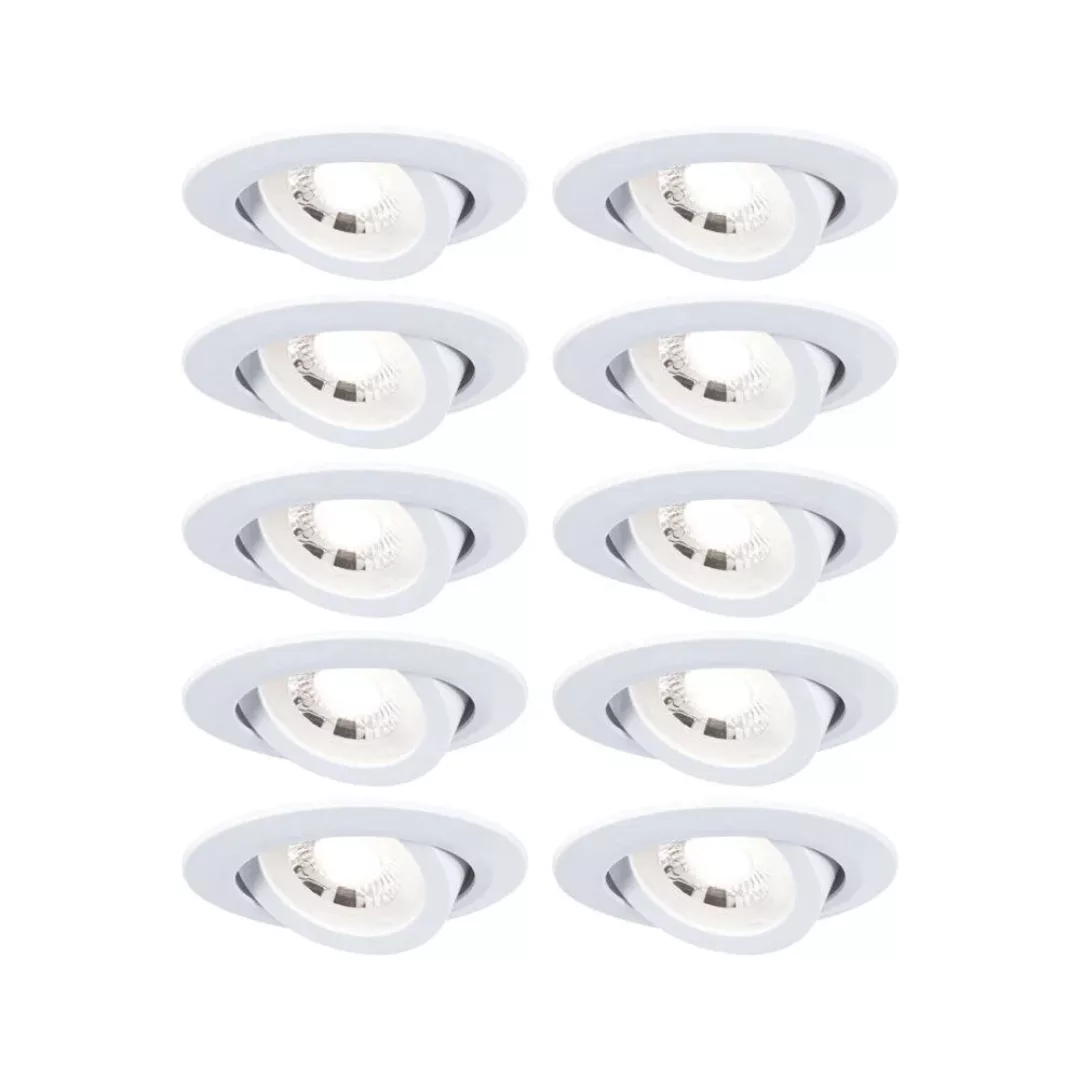 LED Einbauleuchte in Weiß-matt 10x 4,8W 4500lm dimmbar günstig online kaufen