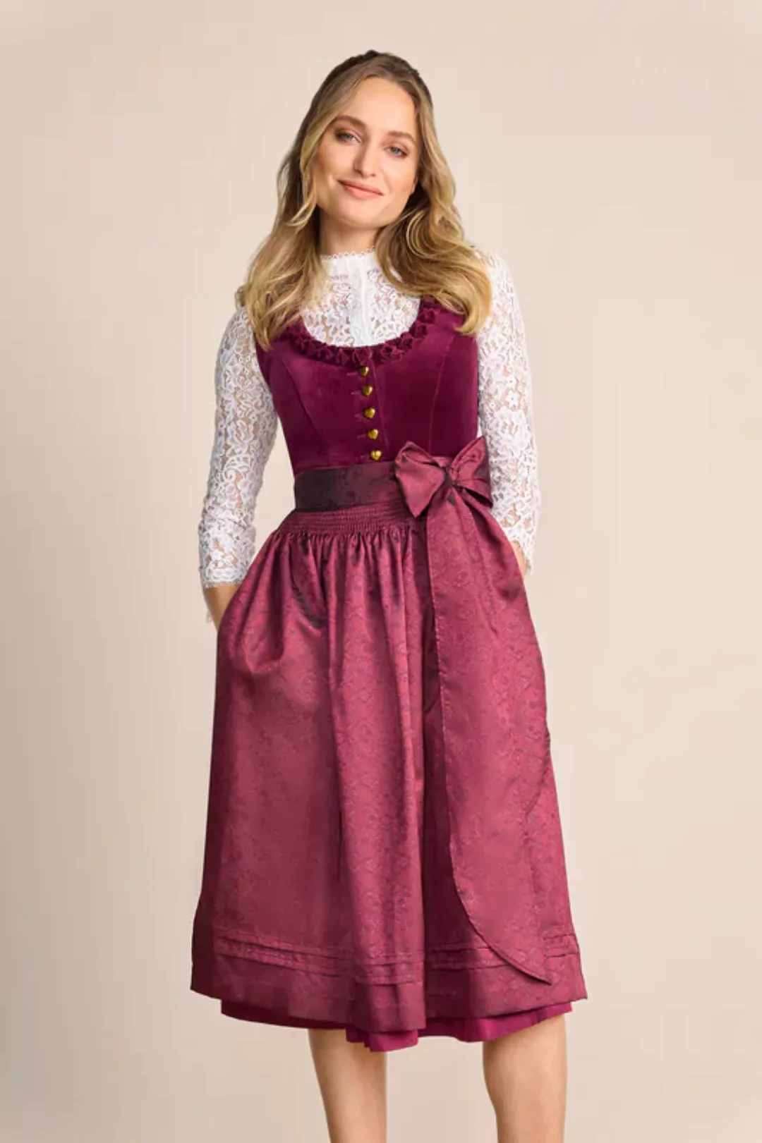 KRÜGER COLLECTION Dirndl Samt-Dirndl günstig online kaufen