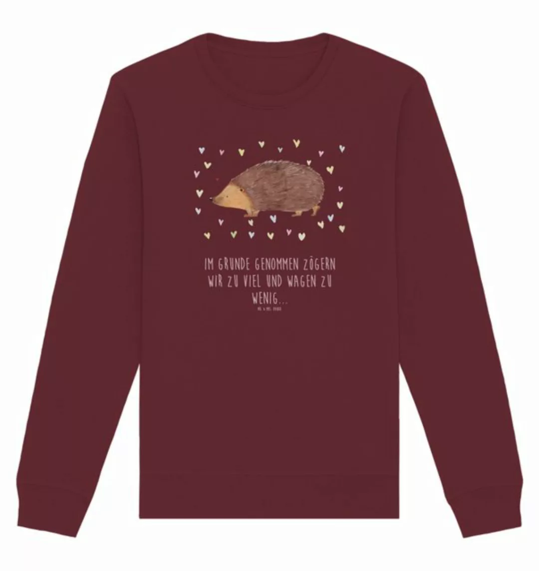 Mr. & Mrs. Panda Longpullover Igel Herzen Größe XXL - Burgundy - Geschenk, günstig online kaufen