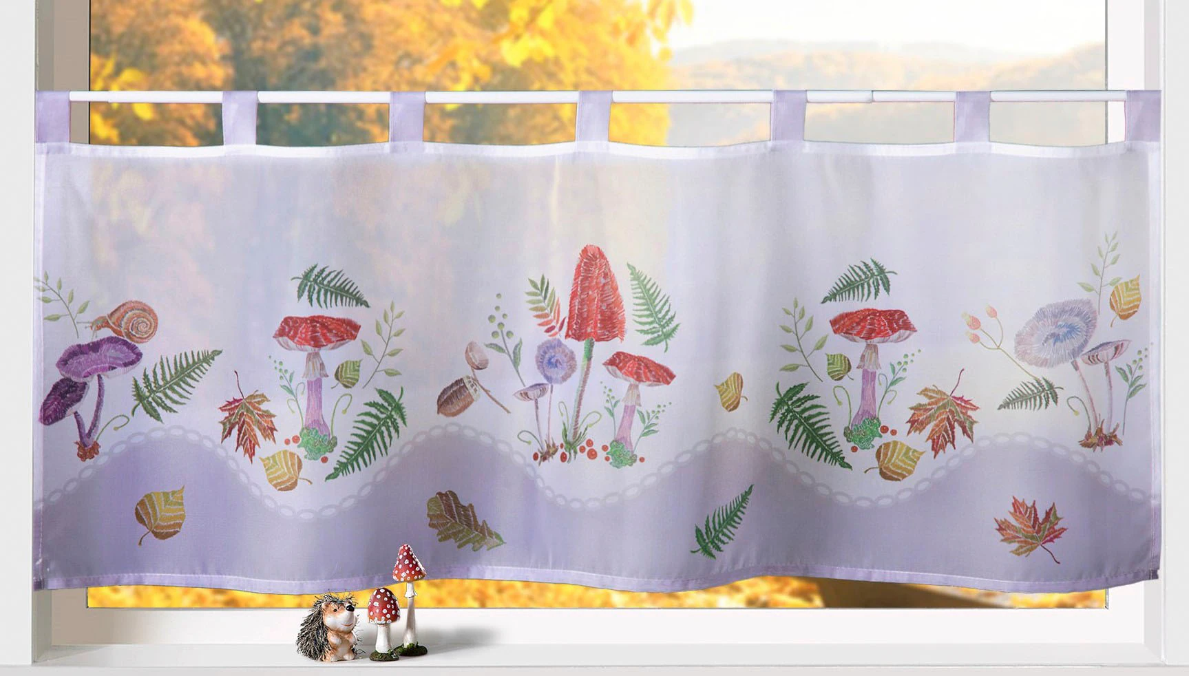 Weckbrodt Scheibengardine »Silvan«, (1 St.), Bistro, Voile, bedruckt, trans günstig online kaufen