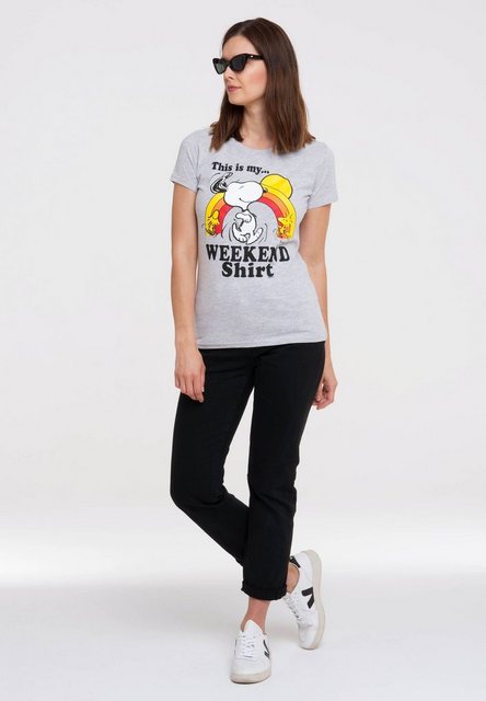 LOGOSHIRT T-Shirt "Peanuts - Snoopy & Woodstock - Weekend", mit lizenzierte günstig online kaufen