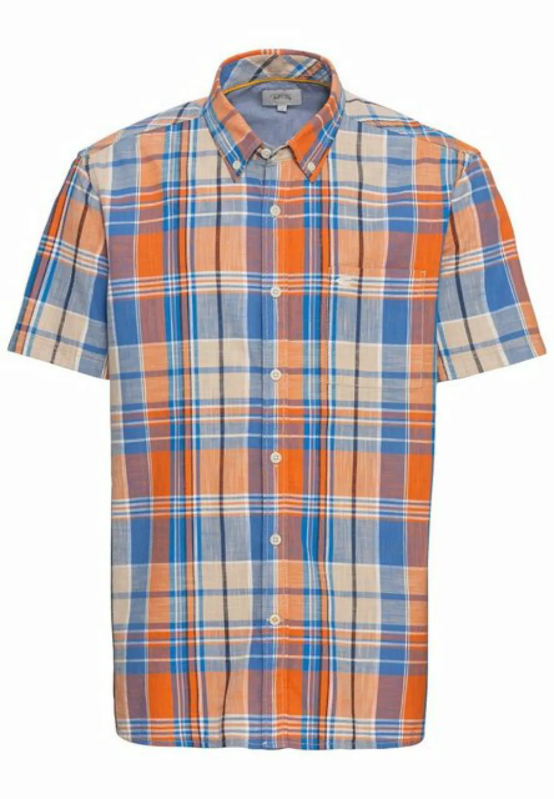 camel active Kurzarmhemd mit Karomuster Button-Down günstig online kaufen