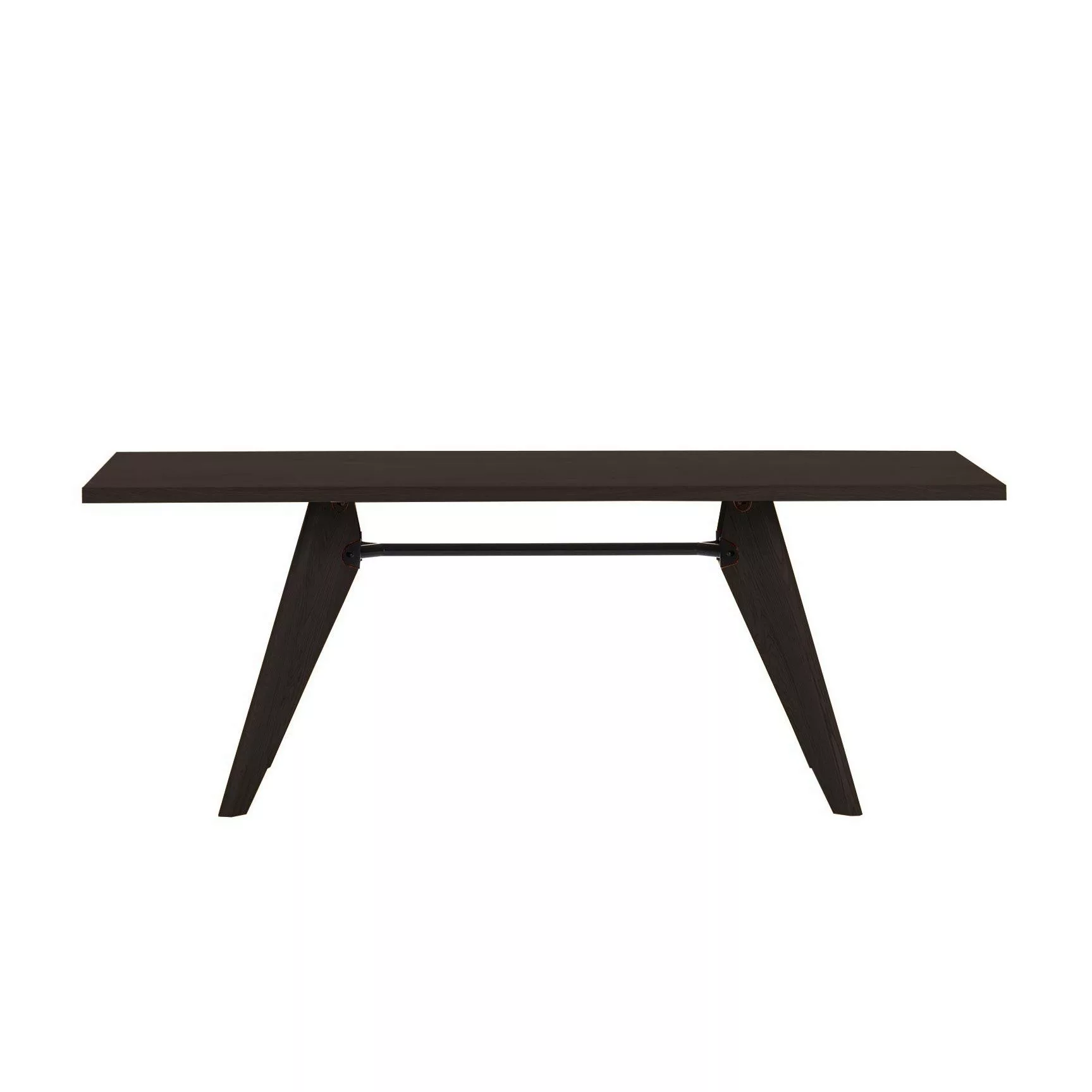 Vitra - Table Solvay Prouvé Tisch 200x90cm - eiche kerngeräuchert/Traverse günstig online kaufen