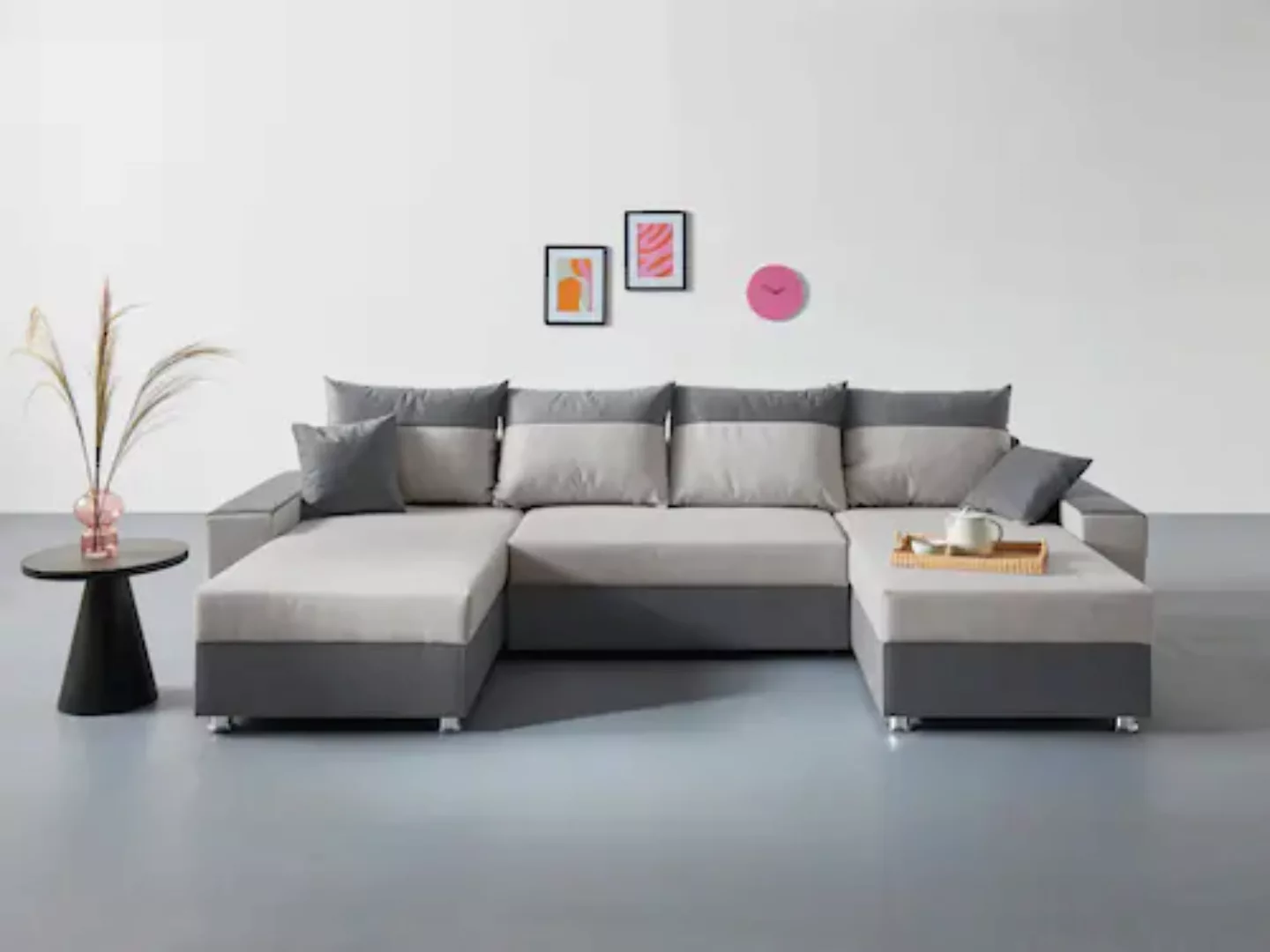 COLLECTION AB Wohnlandschaft "Antalya U-Form", mit Bettkasten und Bettfunkt günstig online kaufen
